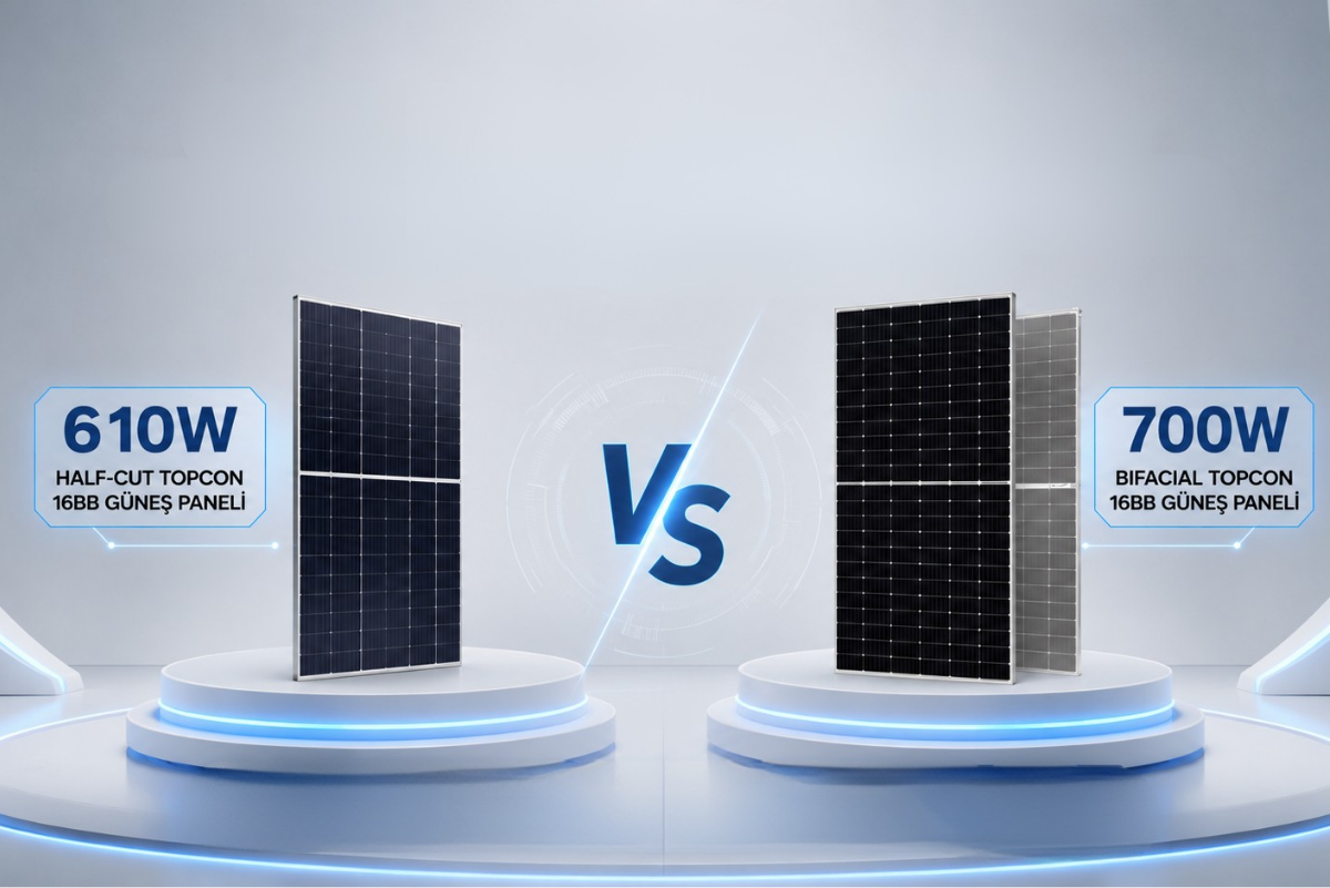 610W Panel ile 700W Bifacial Güneş Paneli Arasındaki Farklar