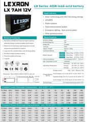 Lexron 7AH 12V AGM Akü