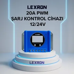 LEXRON 20A 12V-24V Solar Şarj Kontrol Cihazı