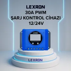 LEXRON 30A 12V-24V Solar Şarj Kontrol Cihazı