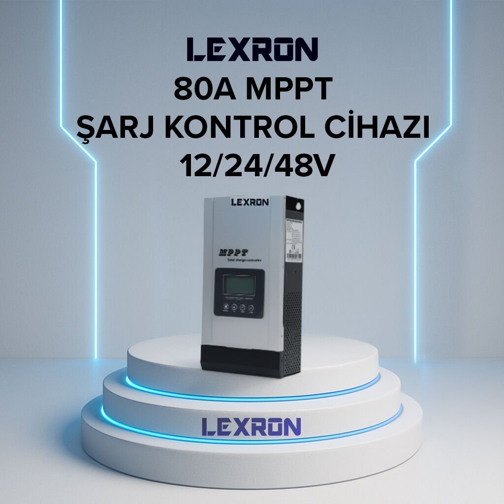 LEXRON 80 AMPER 12V -24V-48V MPPT SOLAR ŞARJ KONTROL CİHAZI