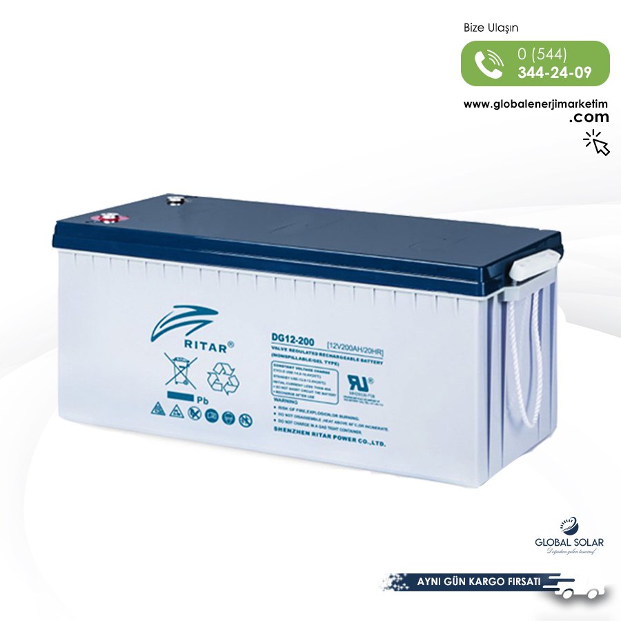 Ritar 200AH 12V Jel Akü