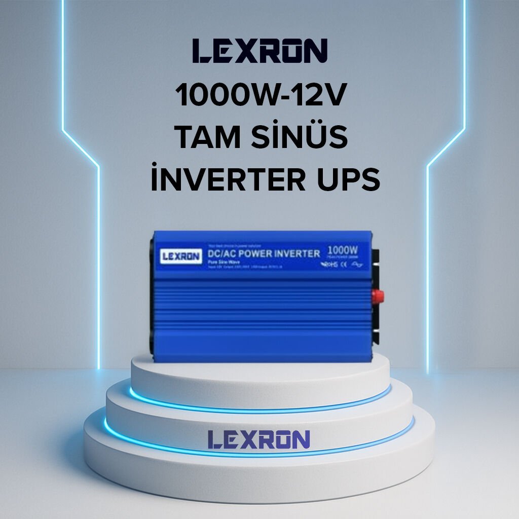 LEXRON 1000W 12V ŞARJLI TAM SİNÜS İNVERTER (UPS)