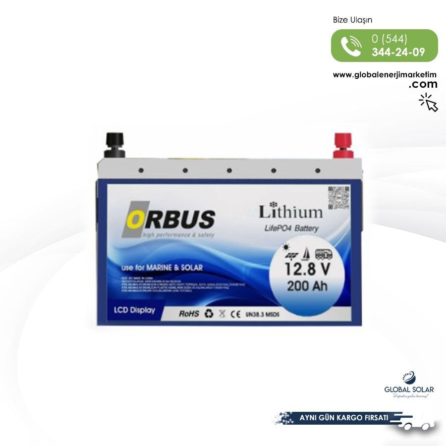 ORBUS 12,8V 200AH LİTYUM AKÜ