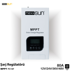 Mexxsun 80 amper 12V-24V-48V PC18 Mppt Solar Şarj Kontrol Cihazı