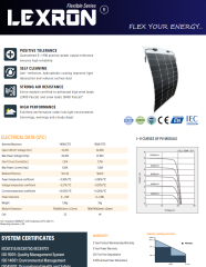 LEXRON 195W 16BB ETFE ESNEK MONOKRİSTAL GÜNEŞ PANELİ