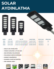 Lexron 150W Güneş Panelli Led Solar Aydınlatma Armatürü