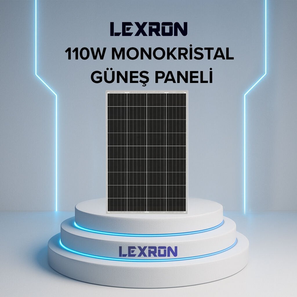 LEXRON 110W MONOKRİSTAL GÜNEŞ PANELİ