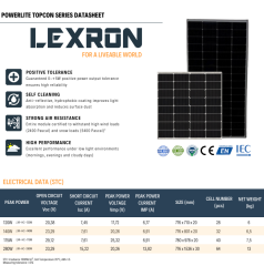 LEXRON 285W HALF CUT TOPCON GÜNEŞ PANELİ