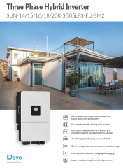 DEYE 20KW HİBRİT TRİFAZE İNVERTER LV (WIFI VE METER DAHİL)