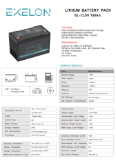 EXELON  LİTYUM AKÜ 100AH  12.8V LIFEPO4