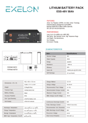 EXELON LİTYUM KASET TİPİ 48V 50A LIFEPO4