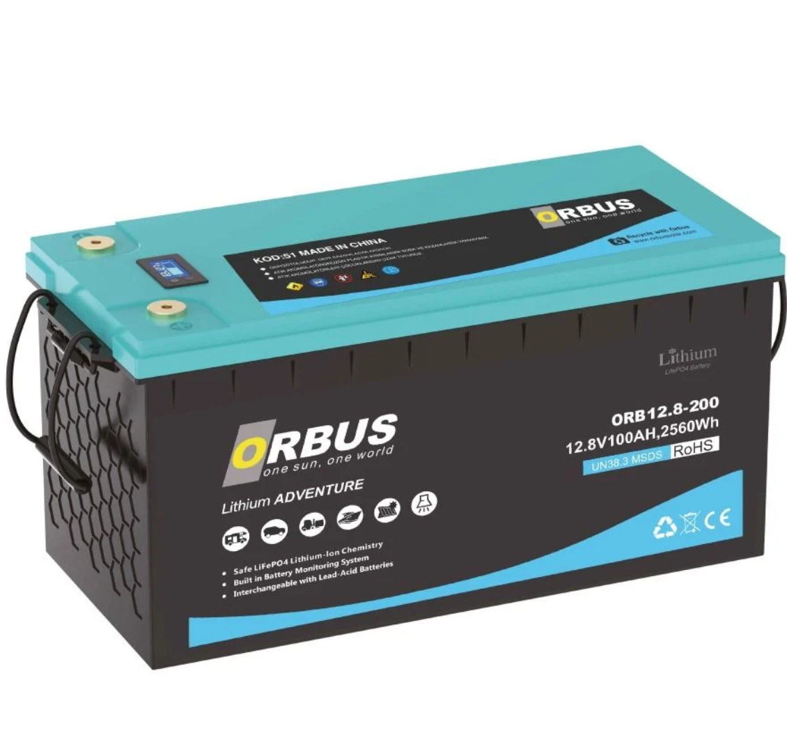 Orbus 12.8V 200Ah Lityum Akü