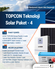 SOLAR PAKET - 4 VILLA - BAĞ EVİ PAKETİ TOPCON TEKNOLOJİ