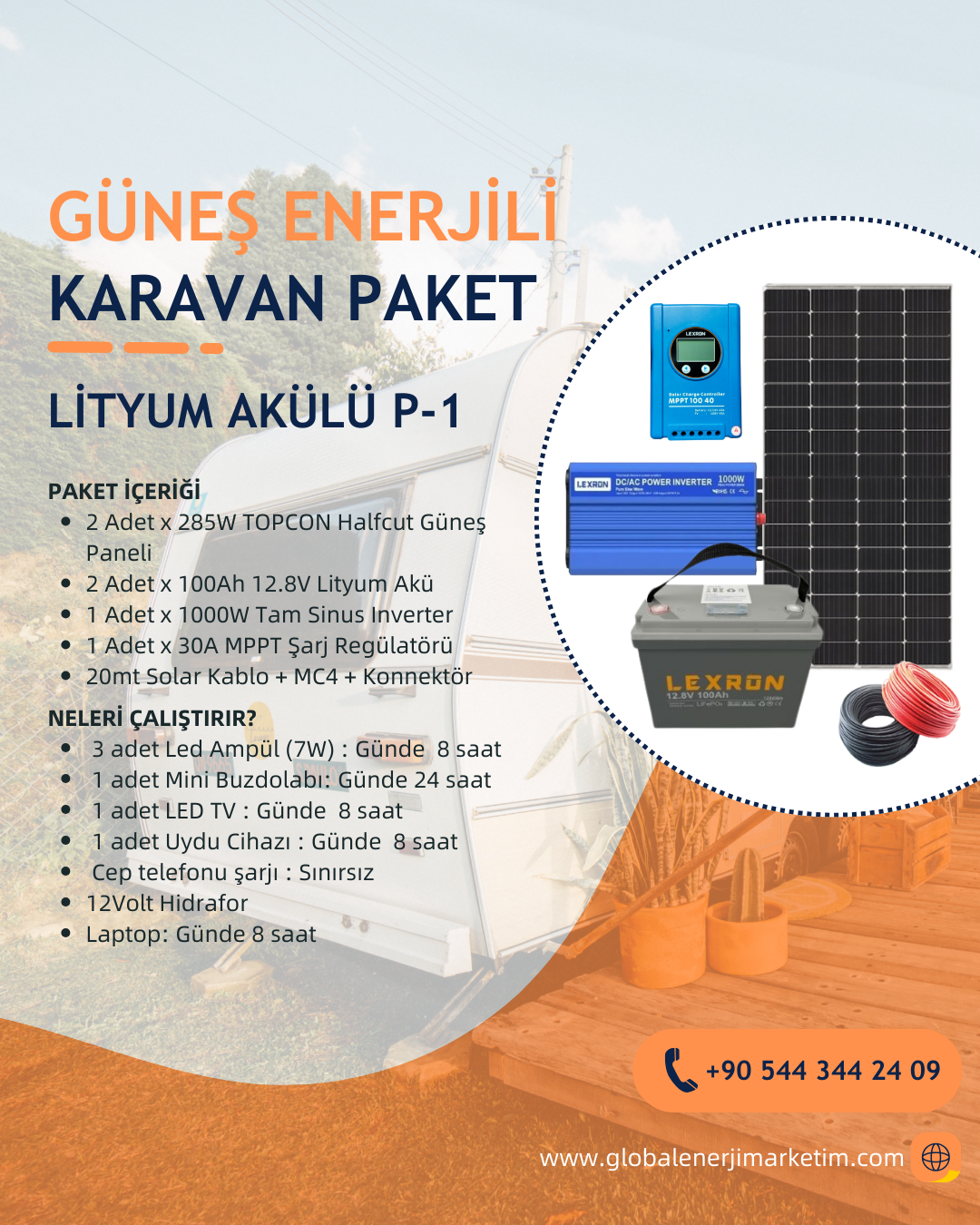 KARAVAN PAKET SİSTEMLERİ - LİTYUM PAKET 1