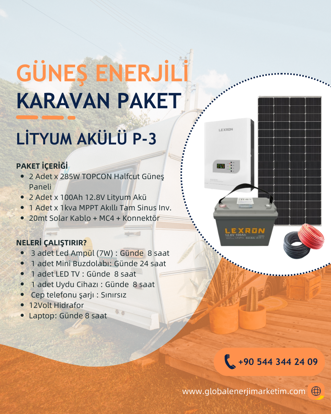 KARAVAN PAKET SİSTEMLERİ - LİTYUM PAKET 3