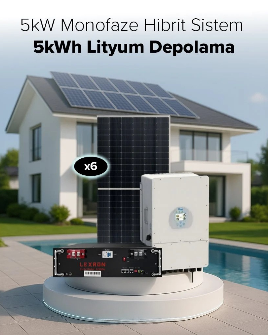 5kW MONOFAZE HİBRİT SİSTEM