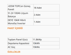 10kW MONOFAZE HİBRİT SİSTEM
