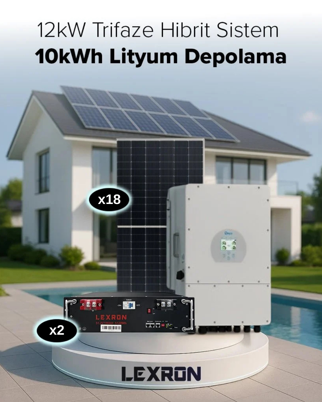 12kW TRİFAZE HİBRİT SİSTEM
