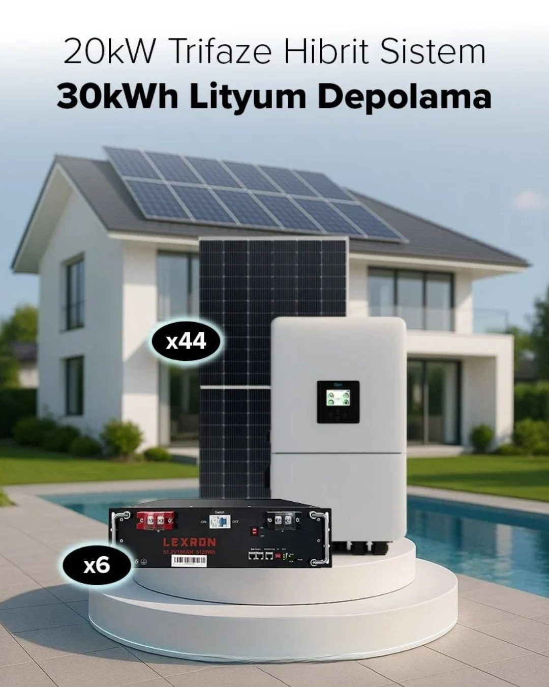 20kW TRİFAZE HİBRİT SİSTEM