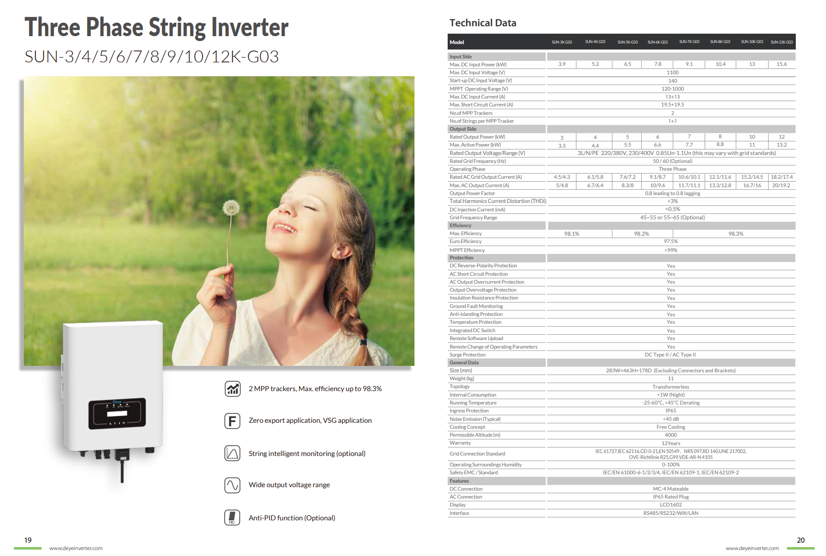 DEYE 5KW ON-GRİD TRİFAZE İNVERTER