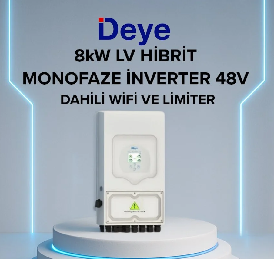 DEYE 8KW HİBRİT MONOFAZE İNVERTER LV