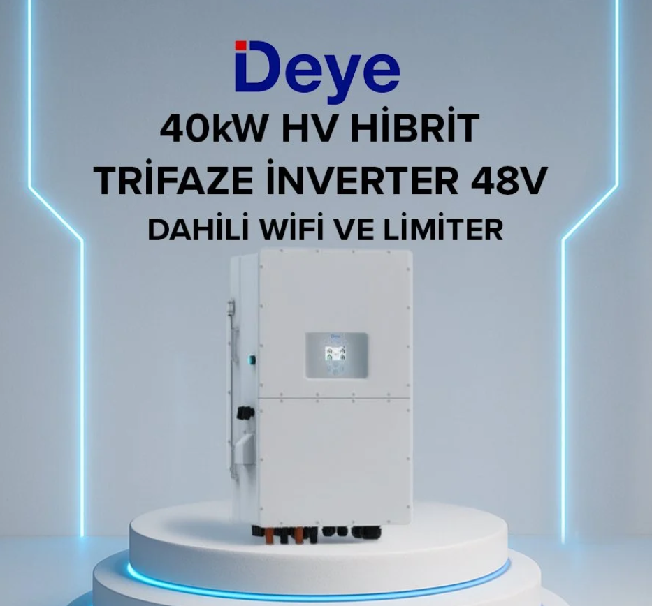 DEYE 40KW HİBRİT TRİFAZE İNVERTER HV