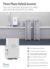 DEYE 40KW HİBRİT TRİFAZE İNVERTER HV