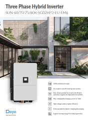 DEYE 80KW HİBRİT TRİFAZE İNVERTER HV