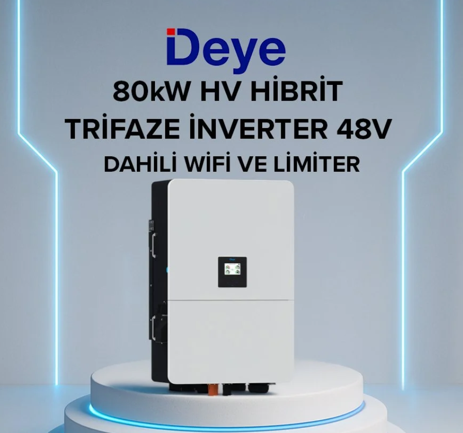 DEYE 80KW HİBRİT TRİFAZE İNVERTER HV