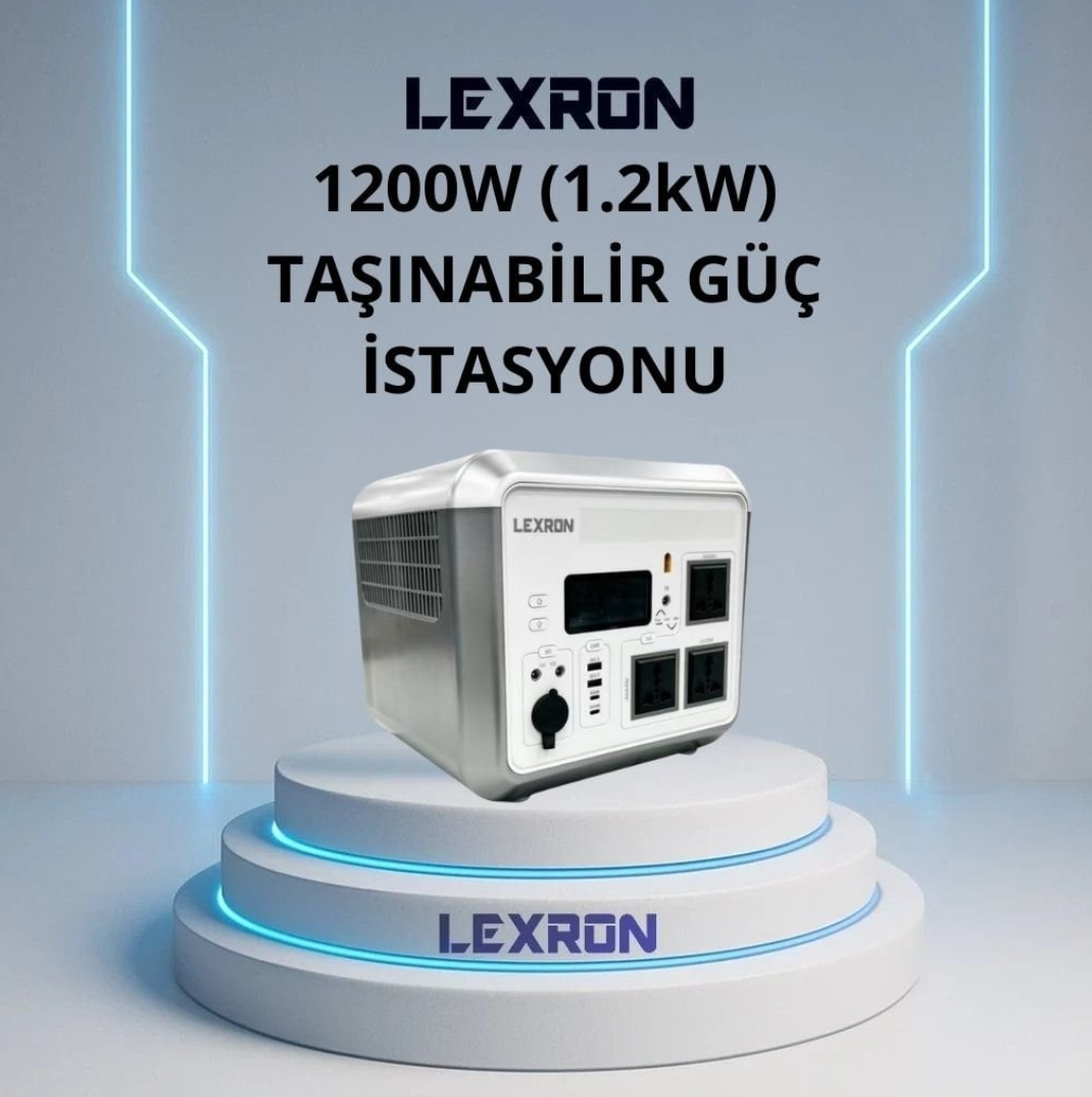 LEXRON 1200W (1.2kW) TAŞINABİLİR GÜÇ İSTASYONU