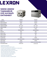 LEXRON 2000W (2kW) TAŞINABİLİR GÜÇ İSTASYONU