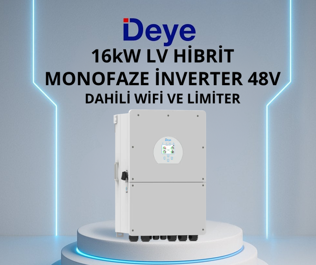 DEYE 16KW HİBRİT MONOFAZE İNVERTER LV