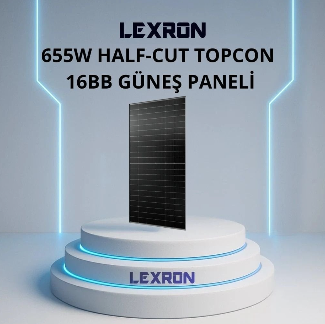 LEXRON 655W 132 CELL 16BB HALF-CUT TOPCON 16BB GÜNEŞ PANELİ