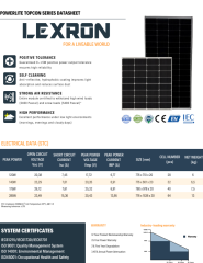 LEXRON 140W HALF-CUT TOPCON MONO GÜNEŞ PANELİ