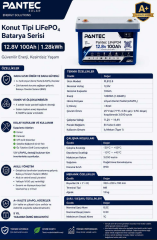 PANTEC 100AH-12.8V LİTYUM AKÜ