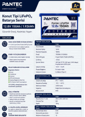 PANTEC 150AH-12.8V LİTYUM AKÜ