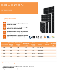 SOLERON 160W TOPCON GÜNEŞ PANELİ