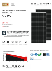 SOLERON 560W HALF-CUT MONO GÜNEŞ PANELİ