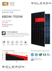 SOLERON 700W BIFACIAL TOPCON GÜNEŞ PANELİ