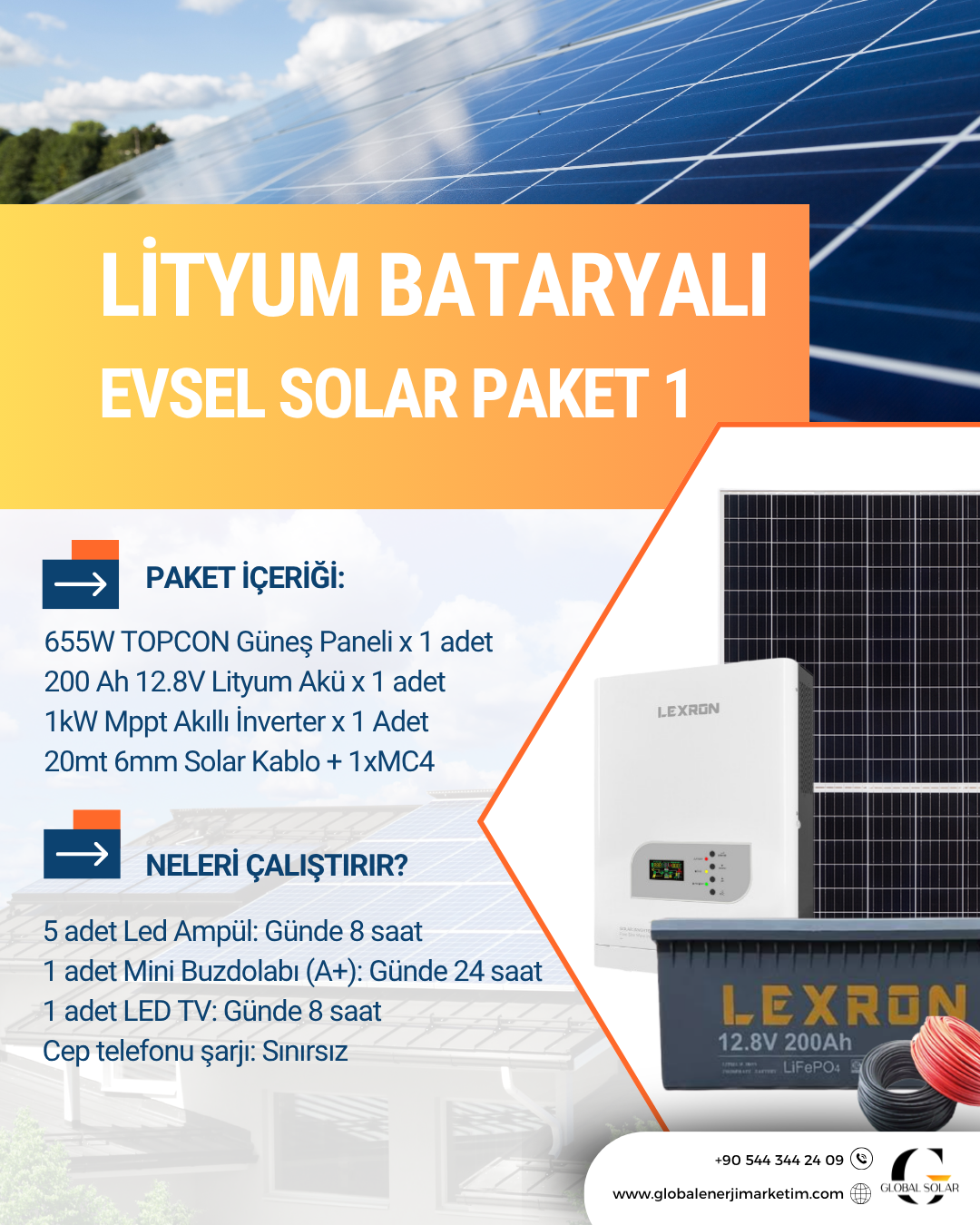 LİTYUM BATARYALI VİLLA - BAĞ EVİ PAKETLERİ - 1