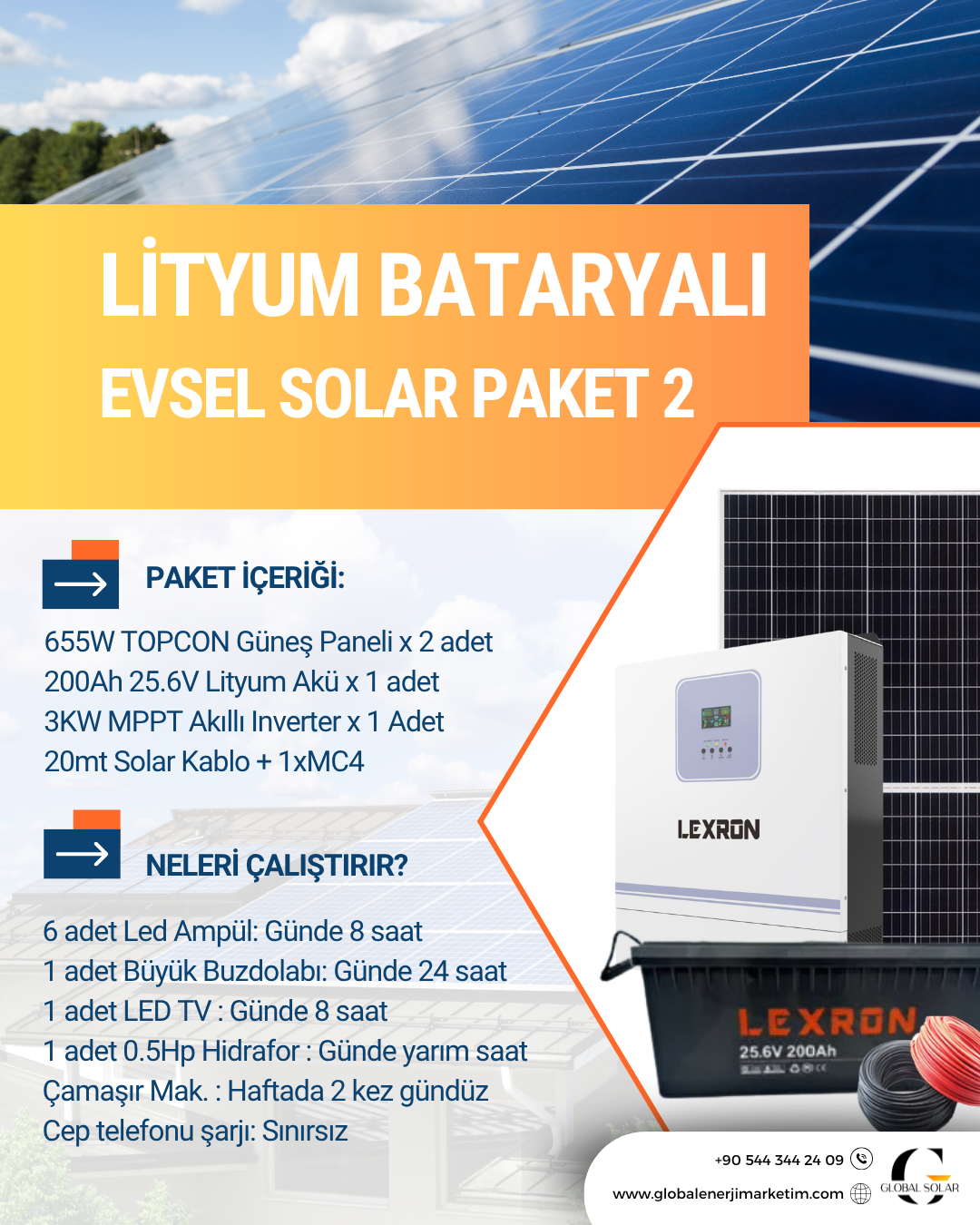 LİTYUM BATARYALI VİLLA - BAĞ EVİ PAKETLERİ - 2